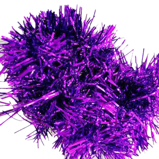 Рождественская мишура украшения для елки Оловянная гирлянда (фиолетовый) 2 м (6 5