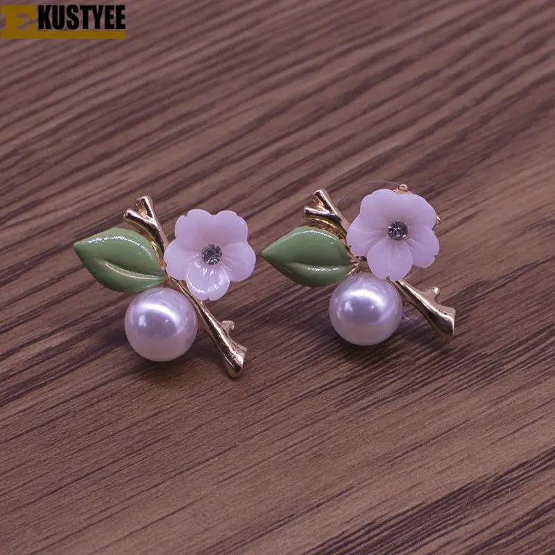 Рождественский подарок жемчужные цветочные бусины кристаллы Винтажные серьги