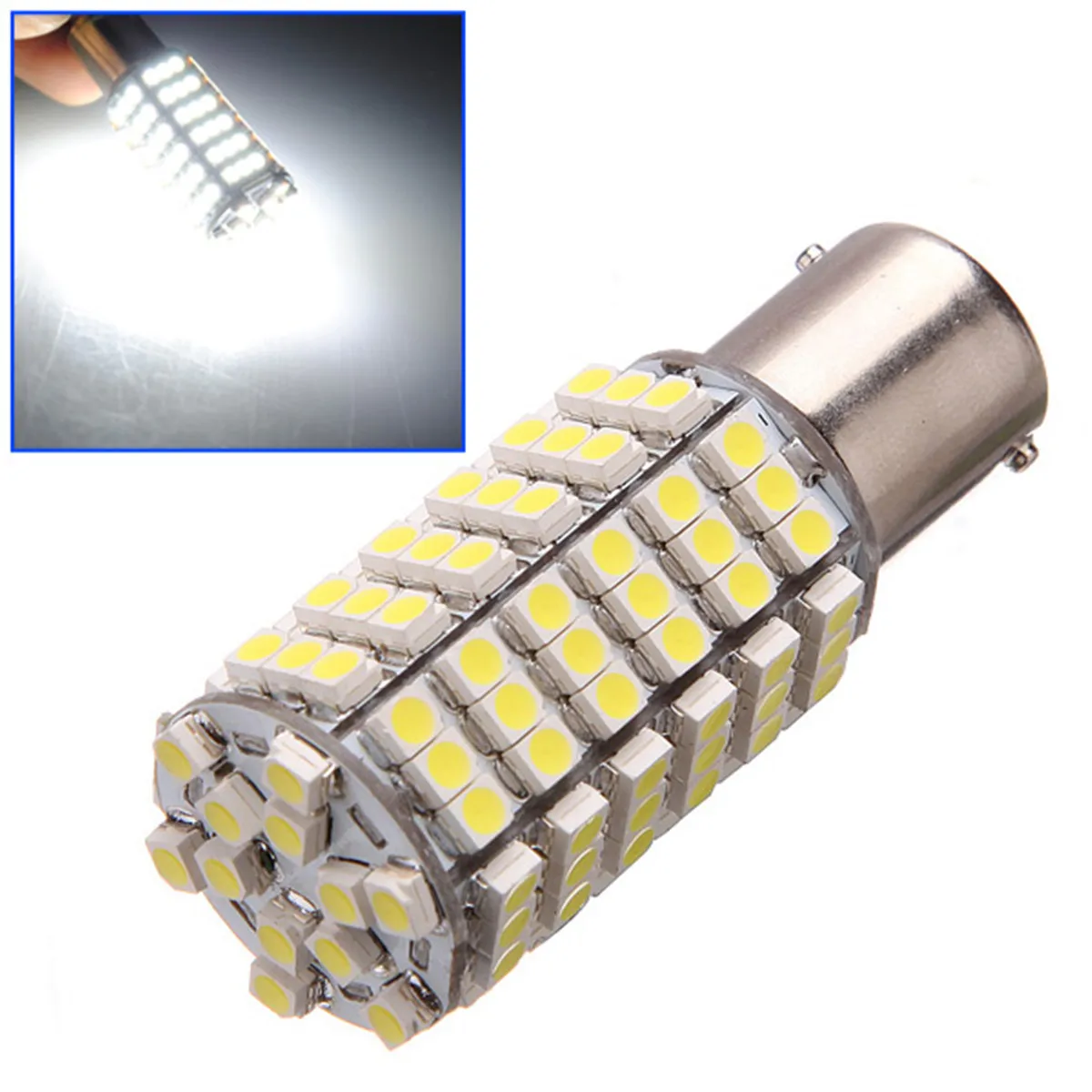 Автомобильный 120 светодиодный 3528 SMD 1156 BA15S Чистый белый противотуманный светильник DC 12V