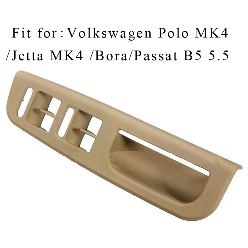 Автомобильные чехлы для Volkswagen VW Passat B5 B5.5 Golf 4 MK4 Jetta MK4 Bora Кнопка Подъема Окна панель дверная ручка LHD аксессуары - Цвет: 1 pcs beige