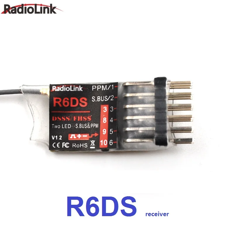 

Радиоуправляемый приемник RadioLink R6DS, 2,4 ГГц, 6 каналов, DSSS и FHSS, с поддержкой SBUS PPM PWM