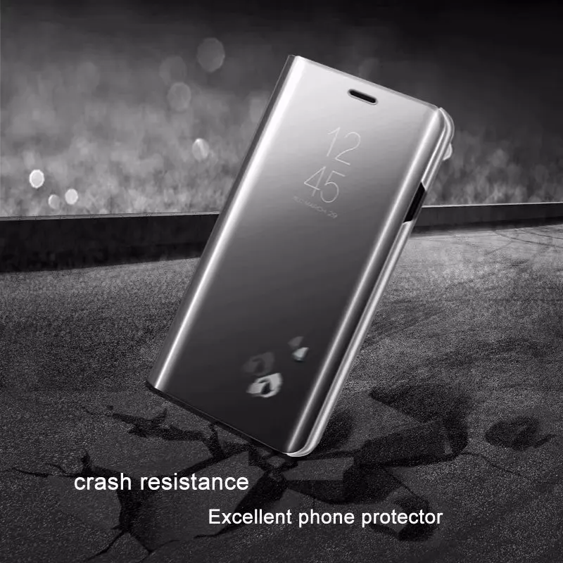 Умный роскошный зеркальный флип-кожаный чехол с экраном просмотра для Samsung Galaxy A5