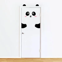 10 kinds of cartoon cute animal panda cat door sticker for kids room decoration wall decals home decor wall sticker
