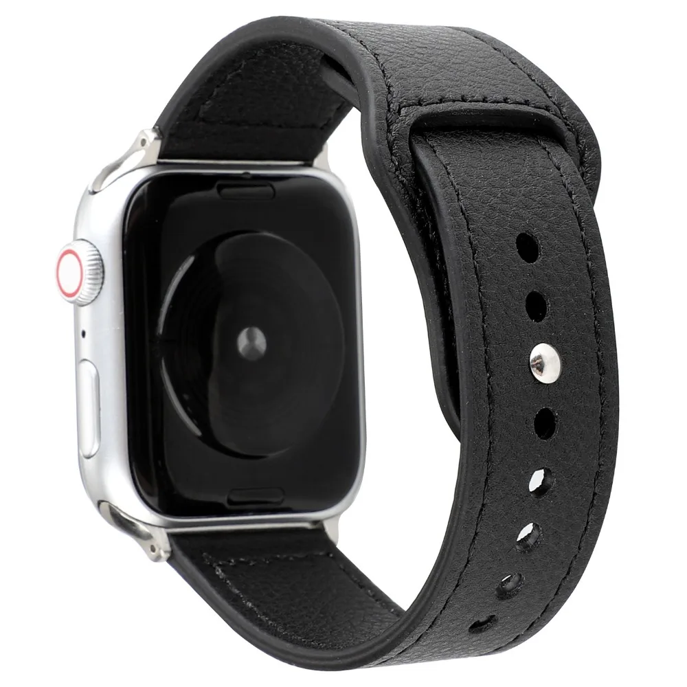 Модный ремешок с застежкой для Apple Watch 38 мм 40 мм 42 мм 44 мм кожаный ремешок для Iwatch серии 1 2 3 4 кожаный ремешок для часов
