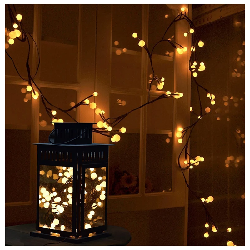 Ветка светодиодов Строка Фея огни ЕС/США Plug Водонепроницаемый 72 светодиоды для