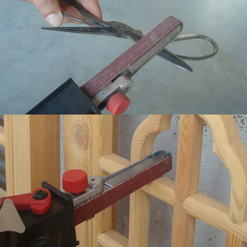 Мини Diy ленточный шлифовальный станок с резьбовым шпинделем M10, шлифовальный станок для 100 мм, 4 дюйма, электрическая угловая шлифовальная машина, угловая шлифовальная лента, Адаптированная