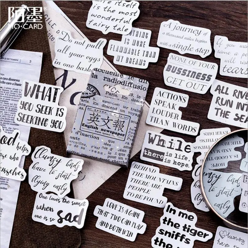 46 шт./кор. английская надпись журнал Мини Бумага украшение Сделай Сам скрапбук