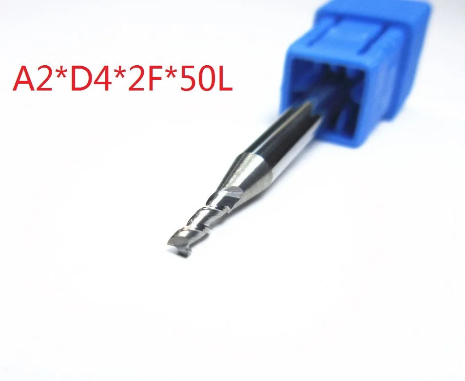 CAE2-A2-45 freeshipping 1PC HRC45 two 2 flutes flat End Mills 1mm 1.5mm 2mm 4mm 6mm 45HRC CNC carbide milling cutter bits aluminum copper - Длина режущей кромки: CAE2-A2-45