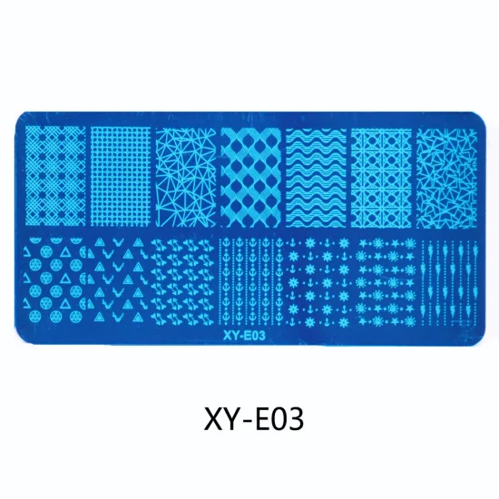 XY-E03 STZ 16 видов конструкций для штамповки ногтей шаблон пластина кружева цветок фрукты животное кактус штамп пластина Маникюр печать ногтей инструменты XYE01-16 - Цвет: XY-E03
