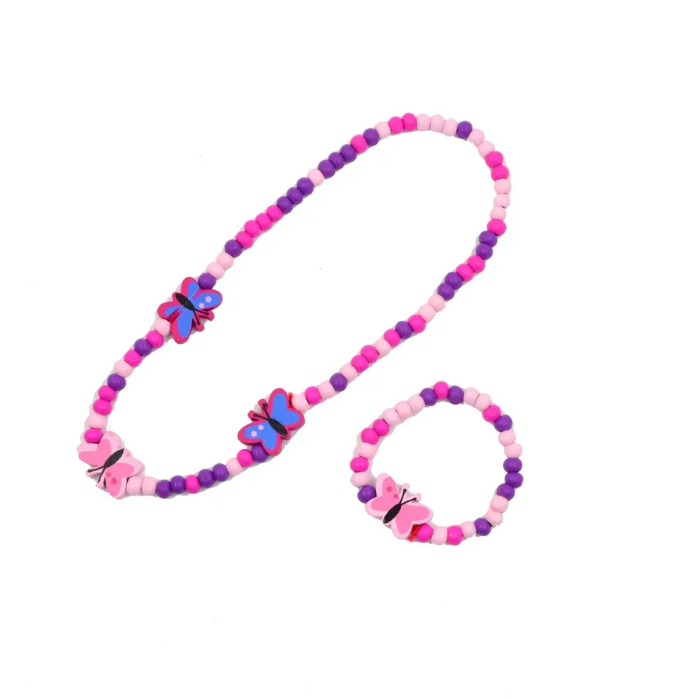 Детский костюм комплект ювелирных изделий для девочек с бабочкой милый