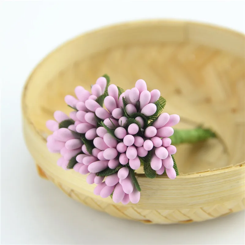 

120pcs Mini Artificial Flower Stamens Handmade For Wedding Party Home Decoration DIY Christmas Scrapbook Supplies Accessories