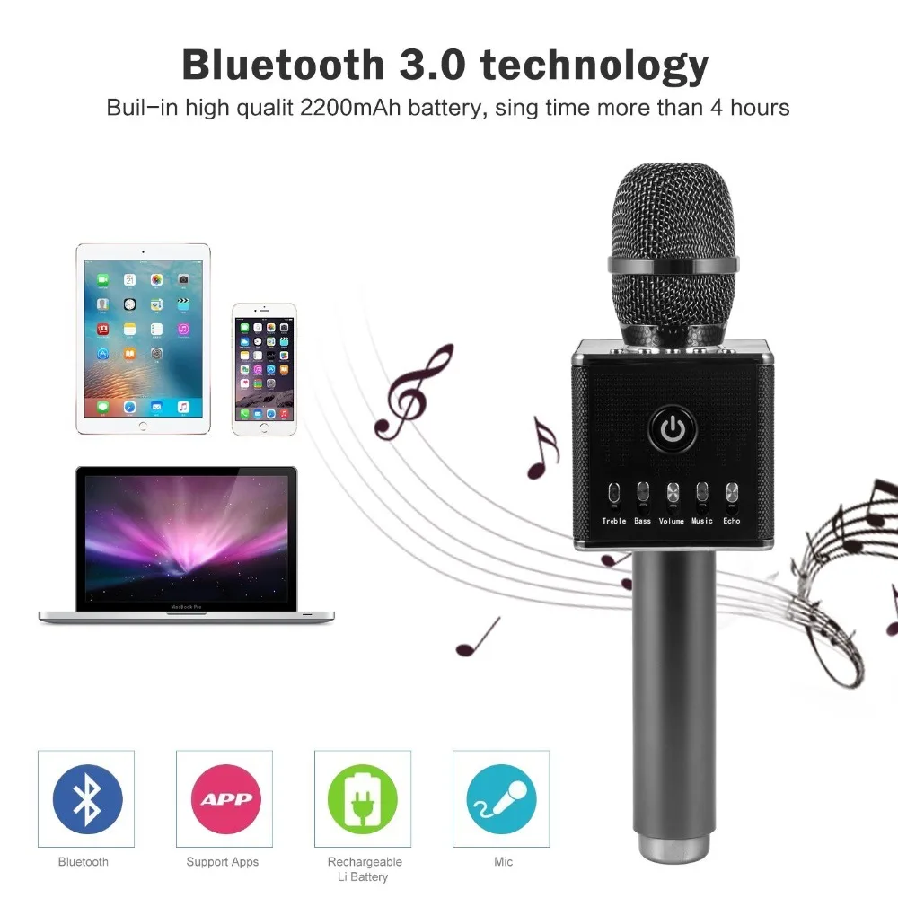 Беспроводной Bluetooth микрофон караоке машина динамик для дома KTV наружные вечерние