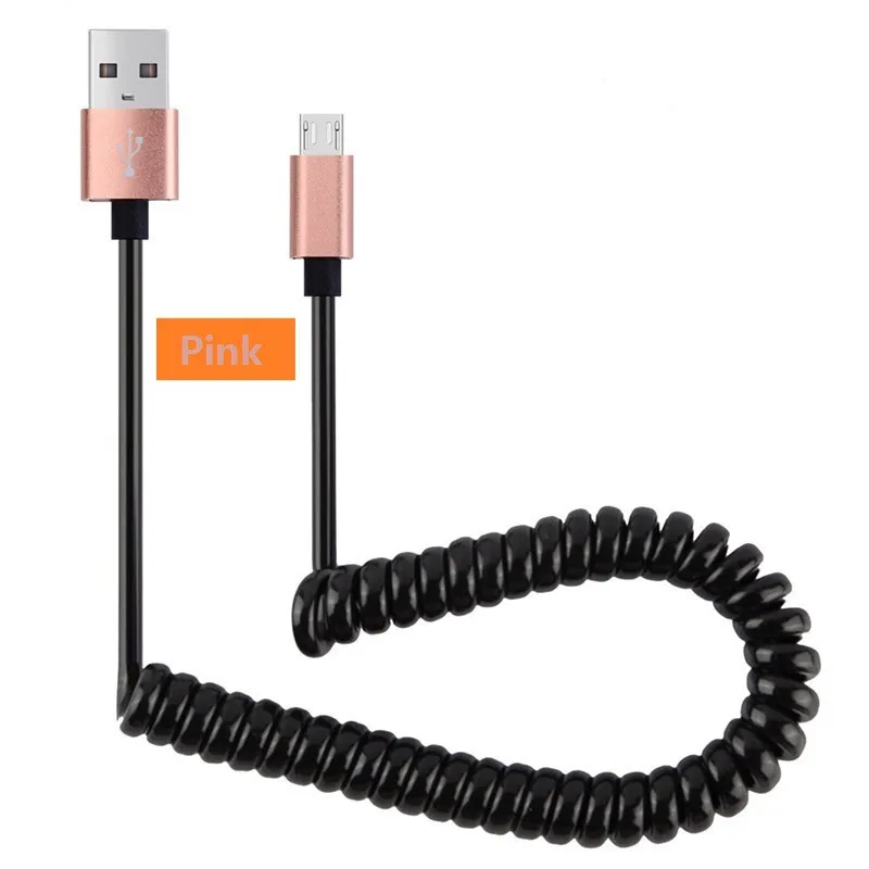 Выдвижной пружинный кабель Micro USB для быстрой зарядки Huawei Y7 Pro 2018/Y9 (2018)/Y6 2017/Y7 Prime