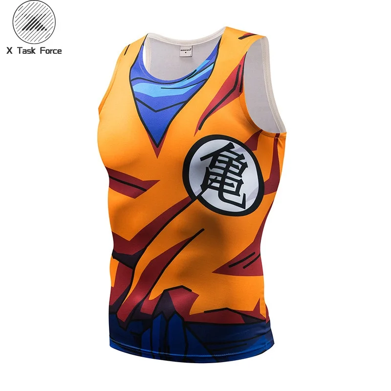 Мужские майки с рисунками Супер saiyan Dragon Ball Майки для фитнеса повседневный