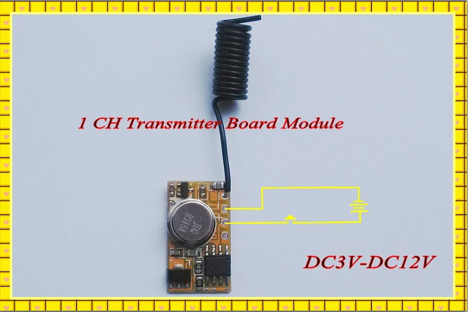 DC3V-12V мини-передатчик Модуль DC3.7V 4 5 V 5V 6V 9V микро-пульт дистанционного управления