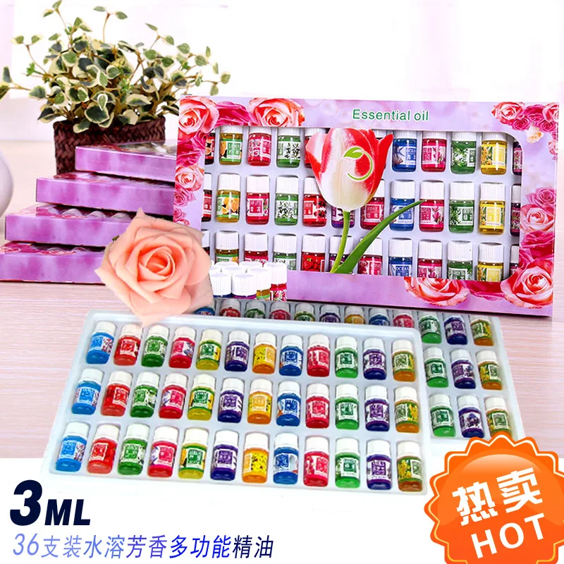 Эфирные масла нового бренда 36 бутылок 3 мл натуральные ароматические растения