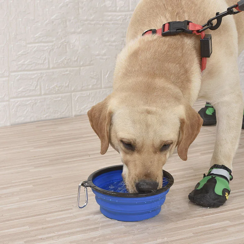 1000 мл Портативный Щенок собака чаша набор ПЭТ складной медленный кормление 2 в 1