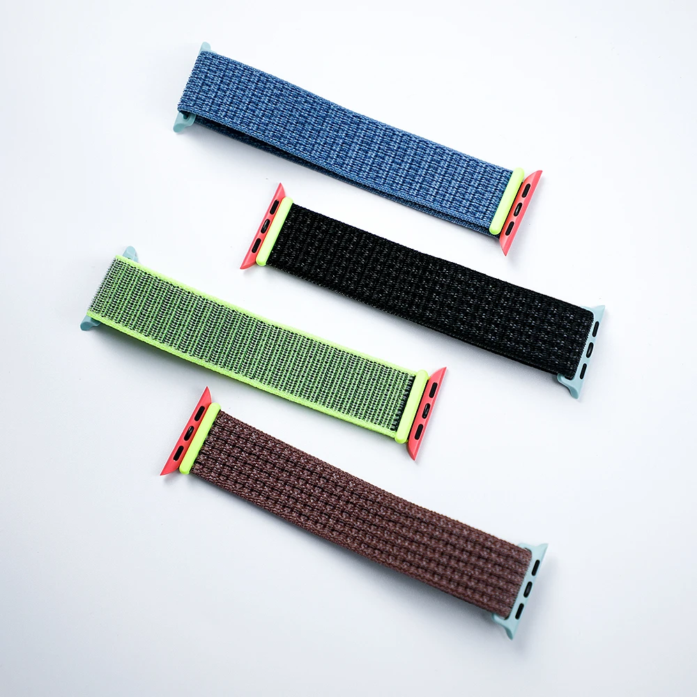 Нейлоновый ремешок для apple watch band 4 3 2 42 мм 38 44 40 correa pulseira iwatch нейлоновая Спортивная