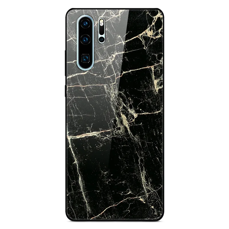 1 Чехол для huawei P30 Pro, Жесткий Чехол из закаленного стекла, силиконовая мягкая рамка, разноцветный чехол для телефона huawei P30Pro P 30 P30, чехол - Цвет: 1