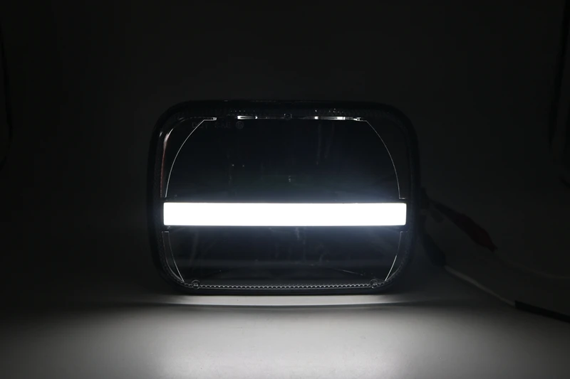 Пара 7x6 белый янтарь DRL светодио дный фар+ 5" 288 Вт изогнутые светодио дный свет бар+ верхний лобовое стекло крепёжный кронштейн для Jeep Cherokee XJ