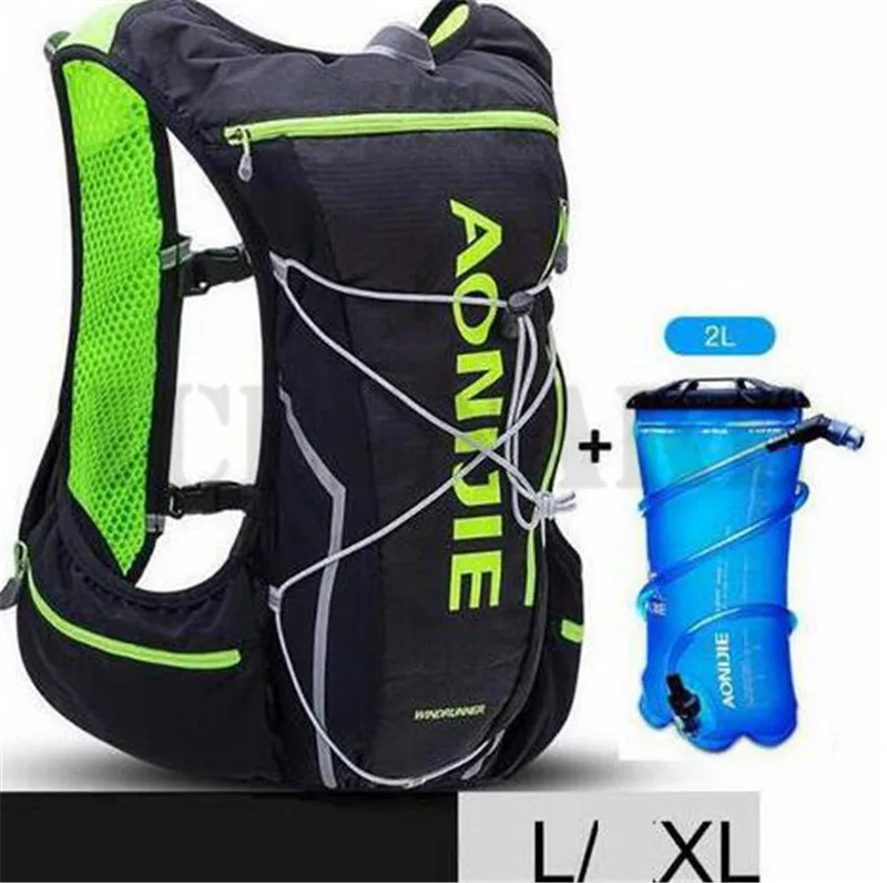 Black L XL 2 AONIJIE для мужчин и женщин 10л сумки для активного отдыха походный рюкзак жилет марафон для бега Велоспорт рюкзак на выбор бутылка для воды сумка - Цвет: Black L XL 2