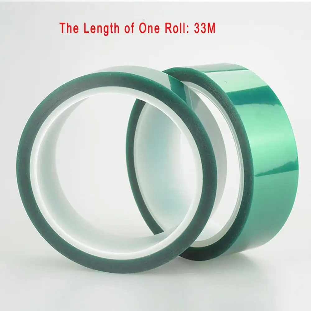 33 м/рулон ПЭТ Зеленый термостойкая лента для распыления краски/схема сварки 0 06 мм