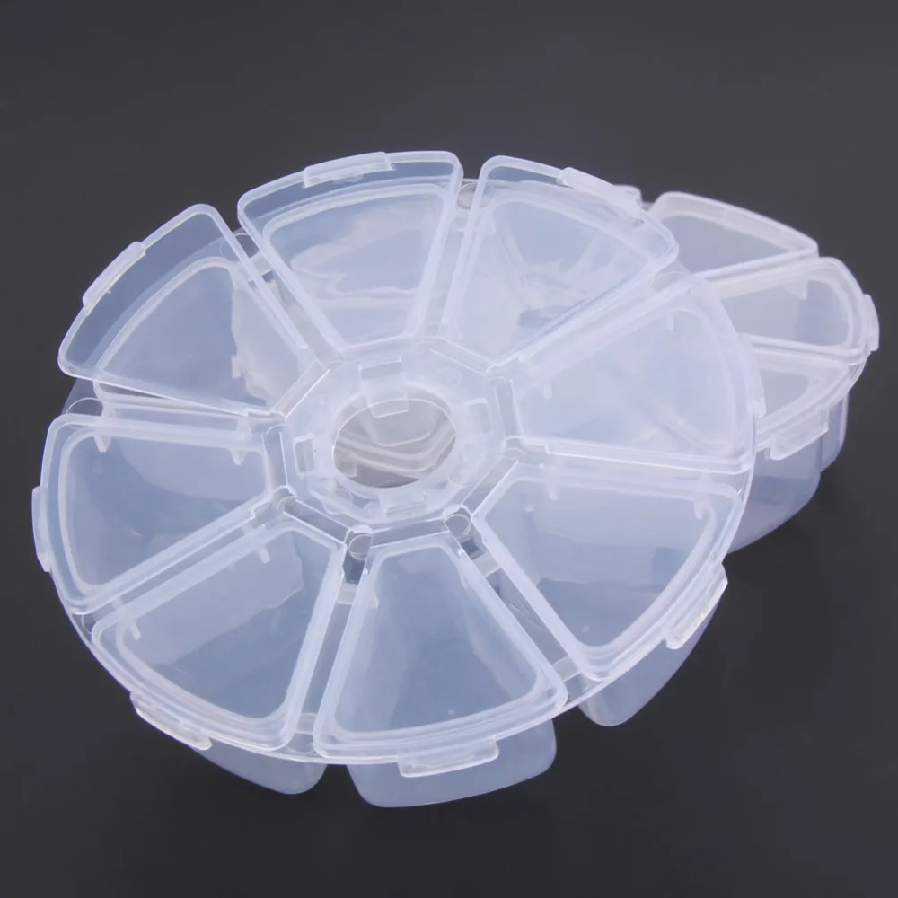 2 шт. Стразы для дизайна ногтей коробка демонстрации бусин чехол хранения 8