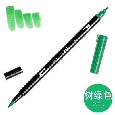 245 1 шт., TOMBOW, AB-T, Япония, 96 цветов, художественная кисть, ручка с двумя головками, маркер, профессиональный водный маркер, ручка для рисования, Kawaii, канцелярские принадлежности - Цвет: 245