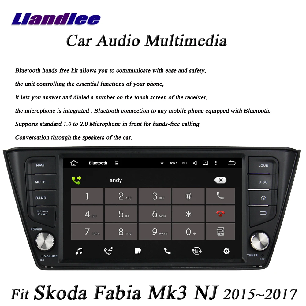 Liandlee автомобильная система Android для Skoda Fabia Mk3 NJ радио CD dvd-плеер gps Navi Карта Навигация HD Wifi FM BT экран мультимедиа