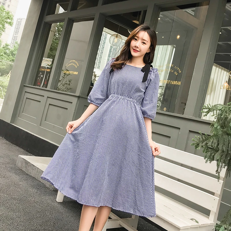 Хлопковое льняное платье для беременных Материнство Одежда женщин летнее