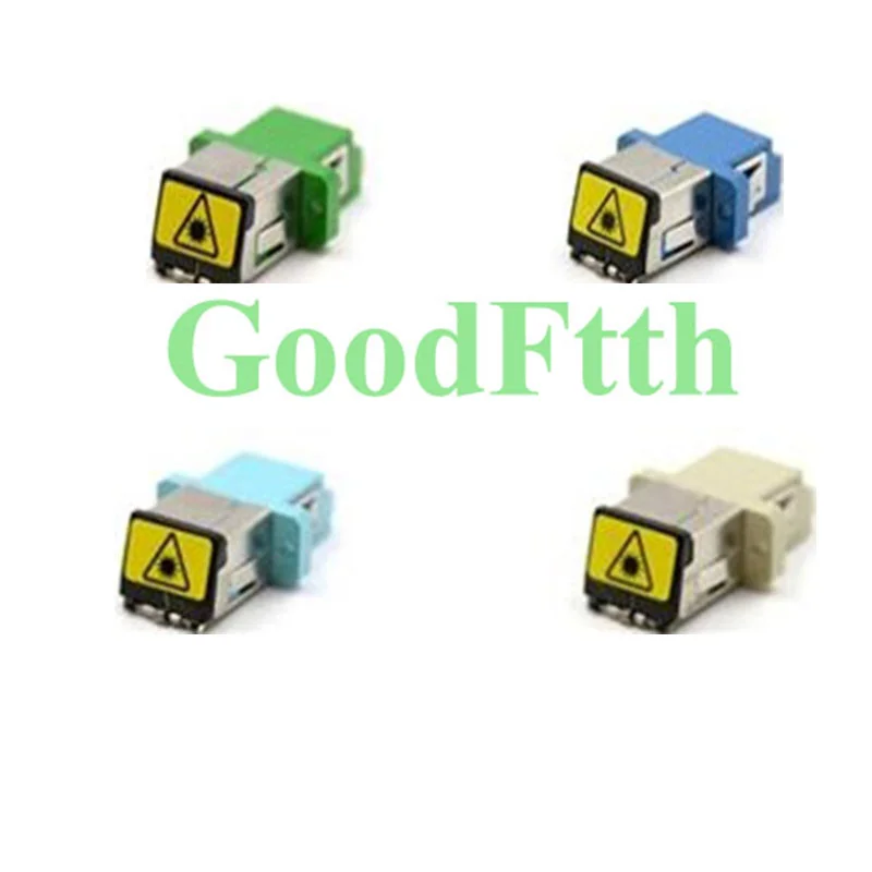 Волоконный адаптер переходник LC-LC дуплекс с крышкой затвора GoodFtth 100 шт./лот |