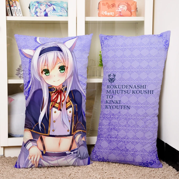 Аниме мультфильм Rokudenashi Majutsu Koushi для Akashic Records обнимающая наволочка