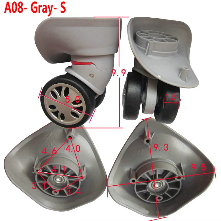 A08-HGL Replacement Luggage Wheels for Travel Suitcase Repair Hand Spinner Caster Parts Trolley Replacement Rubber