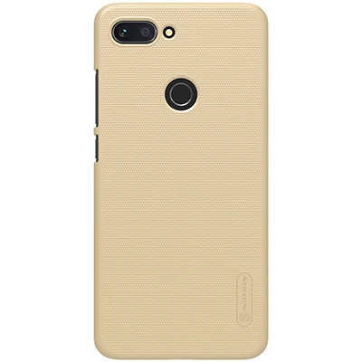 Золотой Чехол для Xiaomi Mi 8 lite NILLKIN Super Frosted Shield PC жесткий чехол Подарочный держатель для телефона - Цвет: Золотой