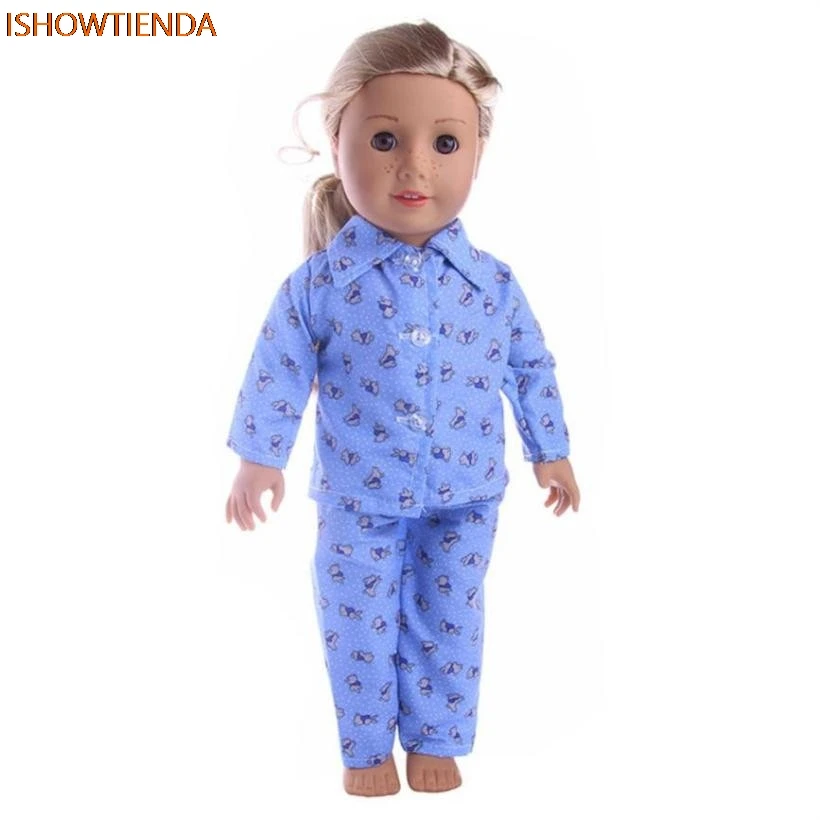 Милые пижамы Ночная рубашка Одежда для 18 дюймов платье одежда американских