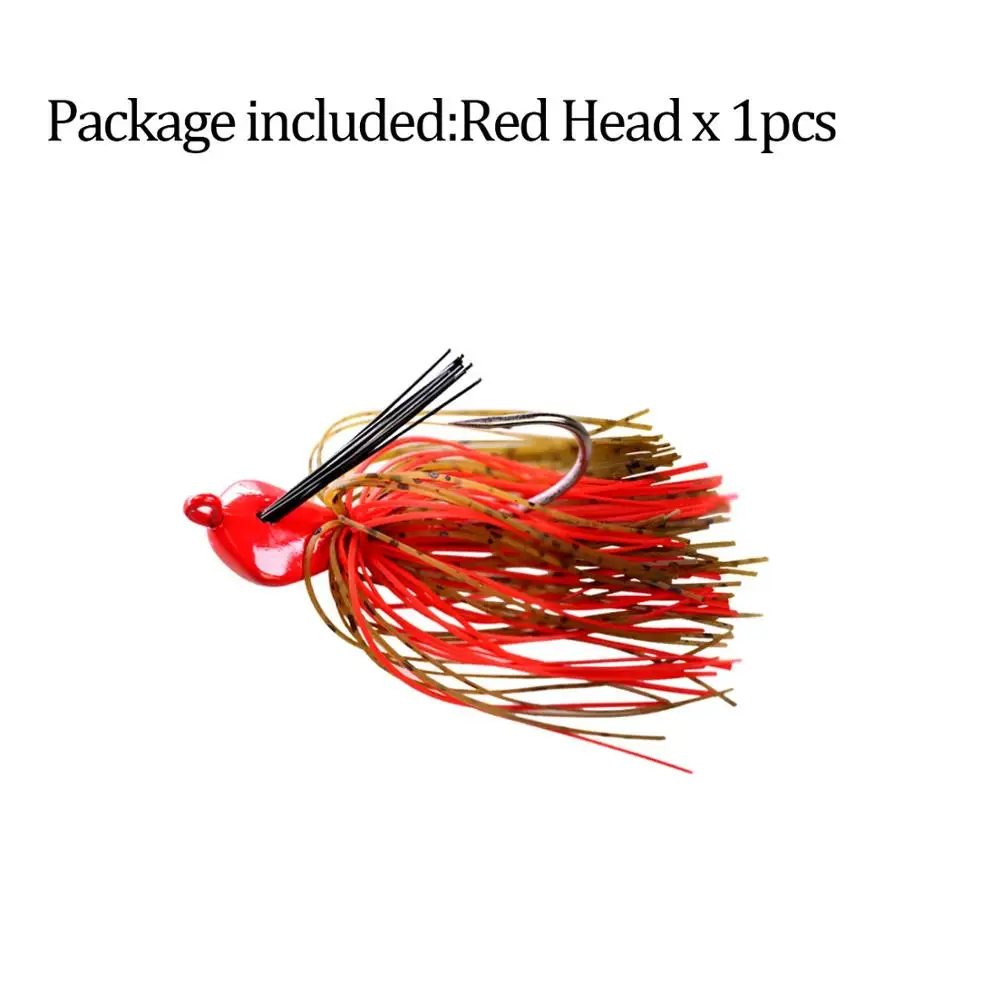 1pcs red Thkfish 19 г бас рыболовные Джиги смешанные цвета резиновая приманка с юбкой плавать Базз металл свинец джиг головки VMC Крючки юбка Мормышка, приманки для рыбалки - Цвет: 1pcs red