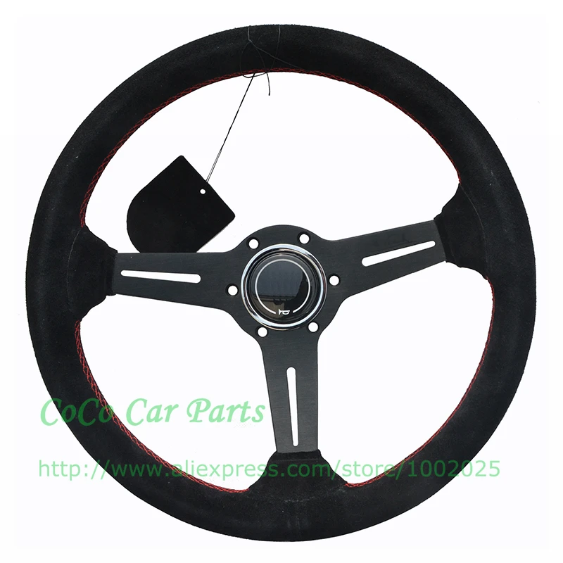 Гоночный руль 14 дюймов замшевая кожа Автомобильный 350 мм