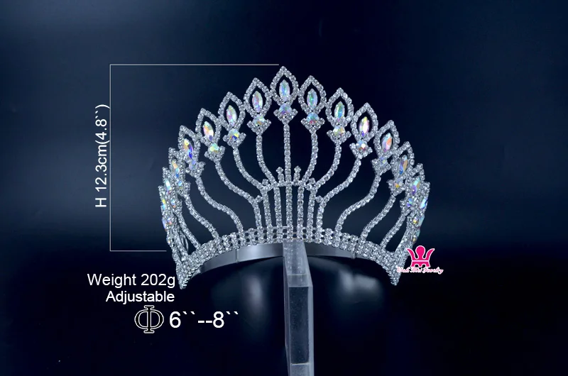 Модные украшения для волос tiaras Австралийский Кристал корона для невесты свадебные головные уборы для конкурса принцессы hairwear adjusta