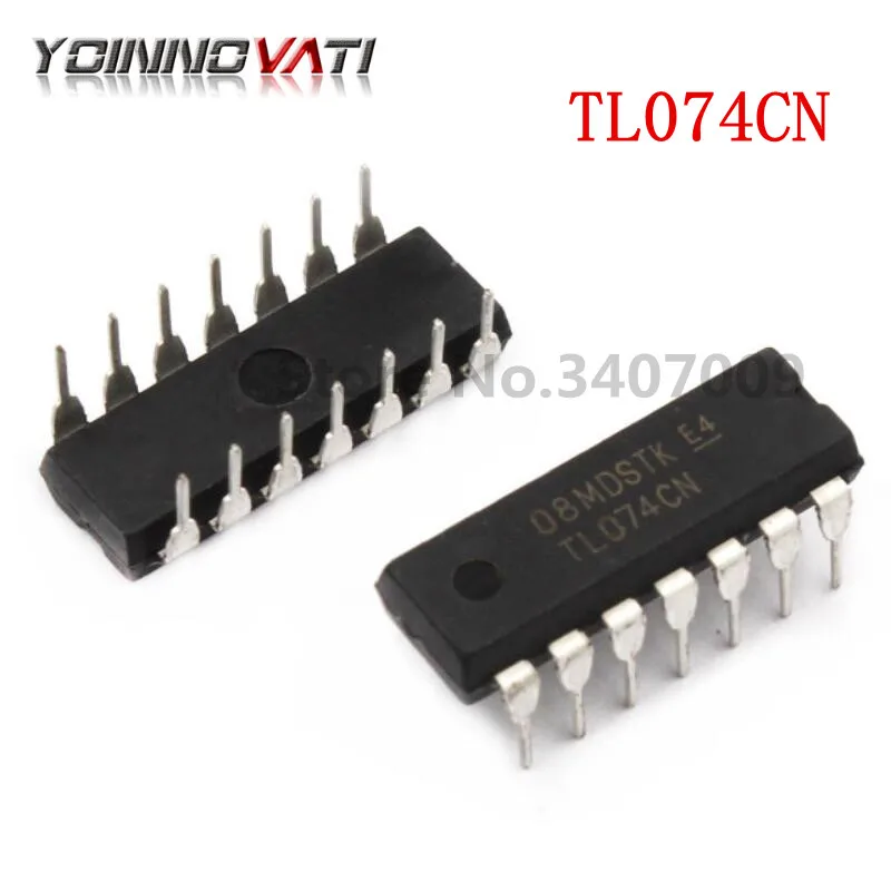 10 шт. TL074CN TL074 DIP 14 Операционные усилители Op Amps JFET вход низкий уровень шума новый