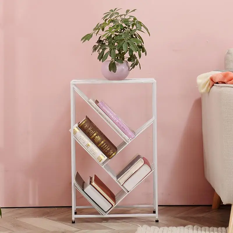 VIP 1 Iron multi-layer simple bookcase storage rack simple modern floor children's bookcase tree-shaped bookshelf - Цвет: VIP 1