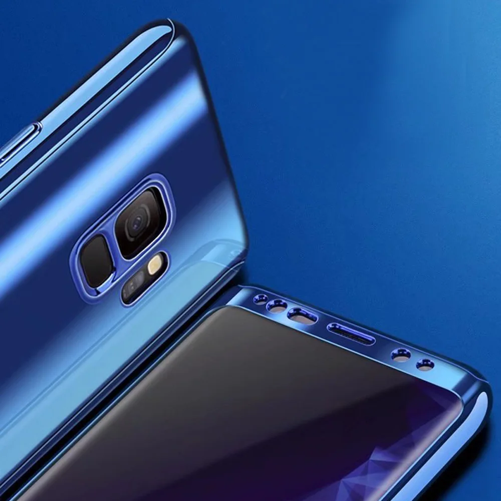 For Samsung Galaxy S9 Case electroplating Full Body Protective Anti Drop Cover + Coverage Soft Screen Protector Plus | Мобильные