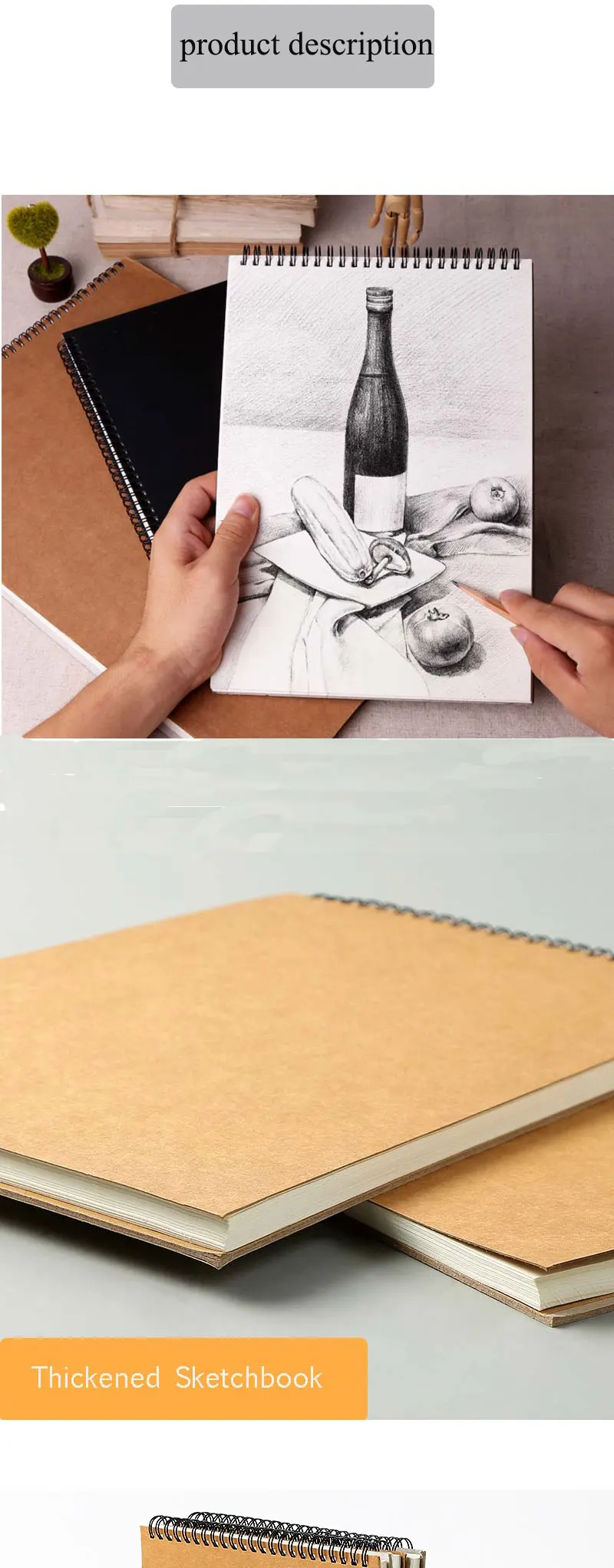 Простой чехол BGLN sketch book A3/A4/A5, ручная роспись, простой и прочный, Легко протирается, карта крупного рогатого скота, эскиз, это искусство поставки