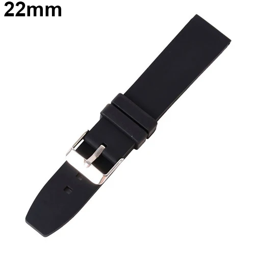 

16mm - 28mm Waterproof Solid Soft Silicone Buckle Watch Strap Band Replacement
