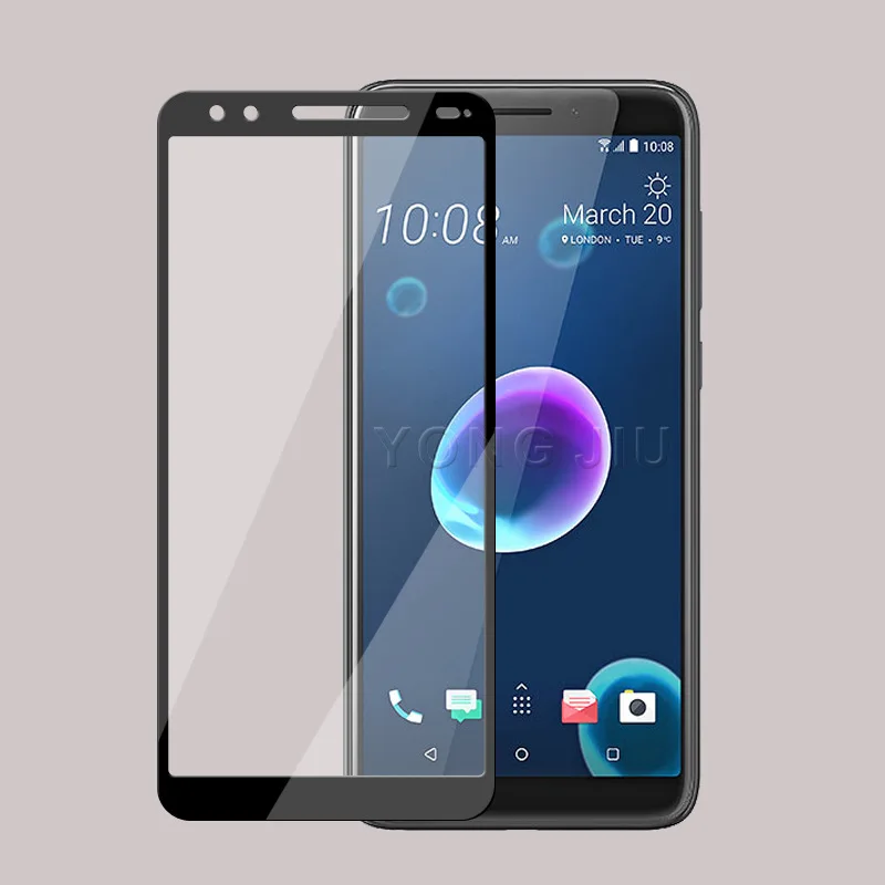 Закаленное стекло с полным покрытием для HTC Desire 12 9H Защита экрана Plus + стеклянная