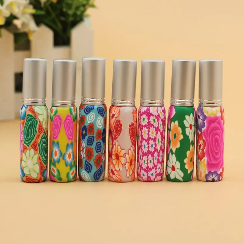 50 шт./лот оптовая продажа 8 мл Parfum насос Полимерная глина стеклянная Пустая