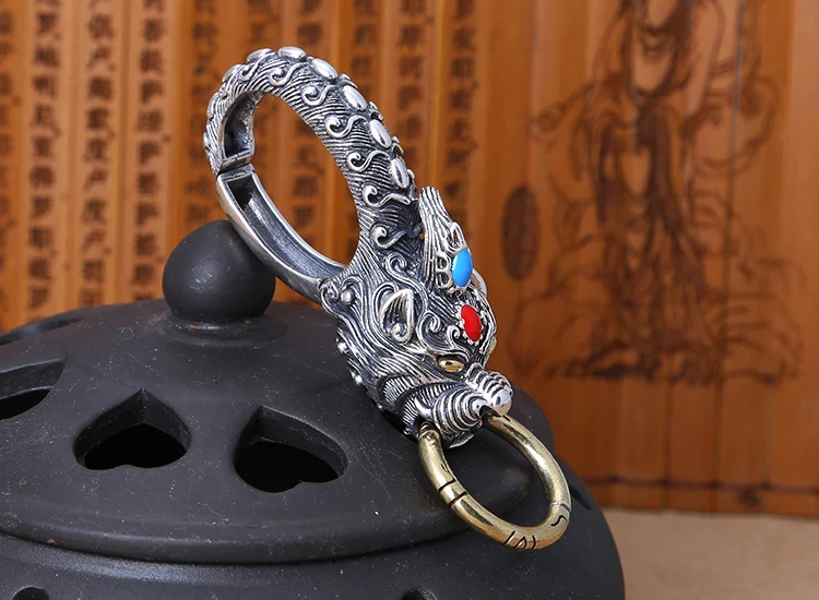 EDC 925 серебро с латунными бусинами для ножа кулон ПАРАКОРД БРЕЛОК DIY украшения 925 серебро с латунным снаряжение для кемпинга EDC инструменты