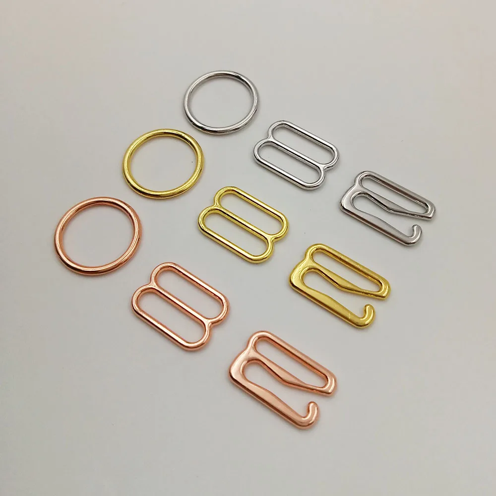 

Free shipping 100 pcs/lot Silver/Gold/Rose Gold bra o-rings sliders hooks lingerie adjuster underwear accessories