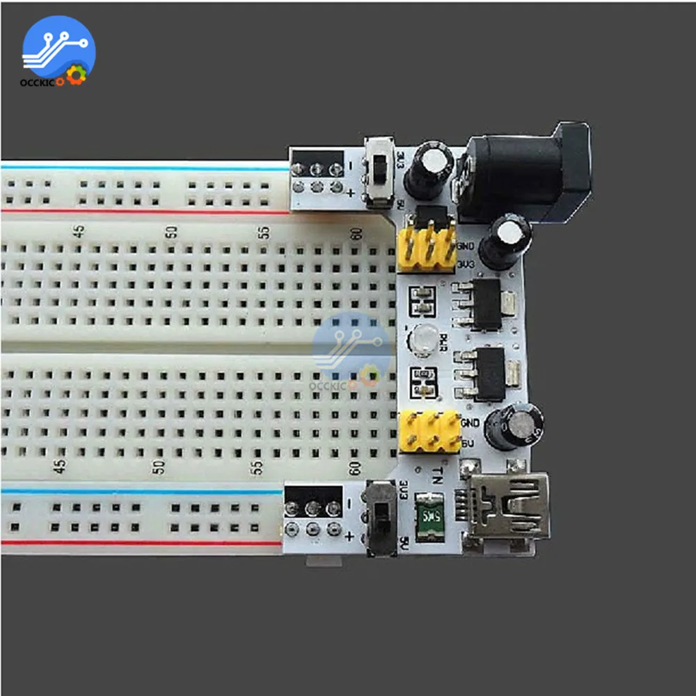 MB102 макетная плата модуль питания микро usb интерфейс для Arduino DC 7 12V 2 канала платы| |