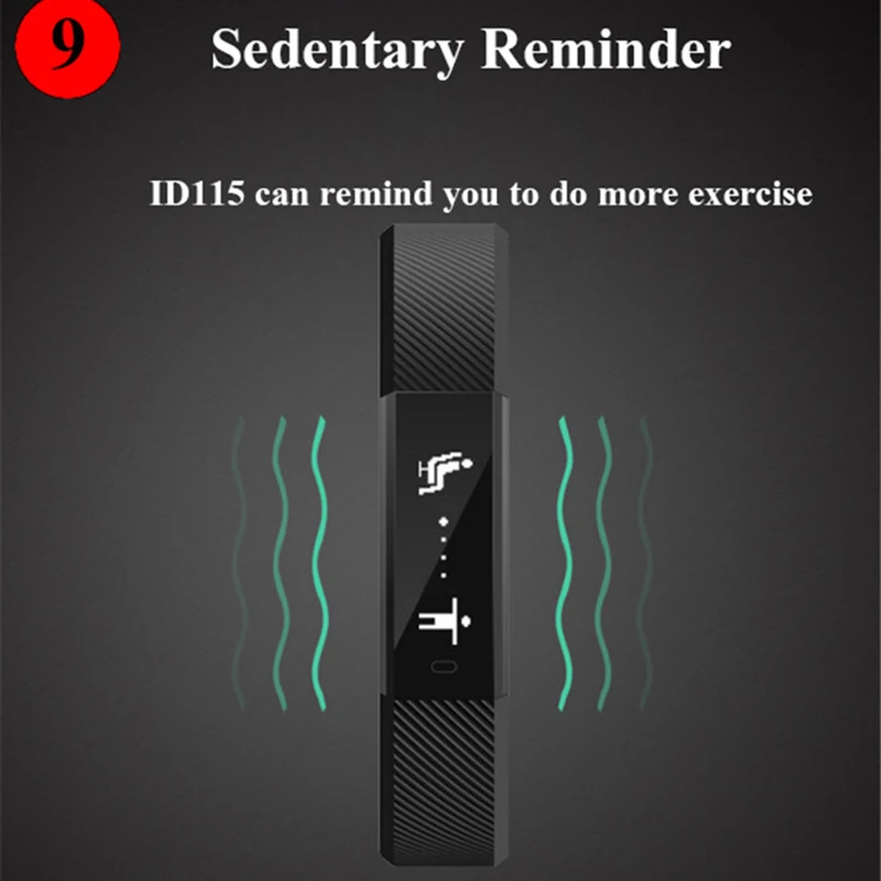 ID115 Смарт фитнес-браслеты трекер умный Браслет Шагомер Bluetooth Smartband