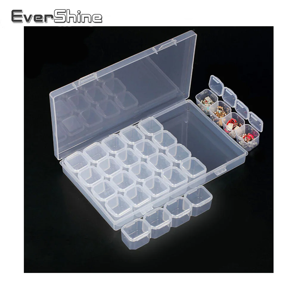 

Коробка для алмазной вышивки EverShine, прозрачная пластиковая коробка для алмазной мозаики, коробка для хранения, чехол